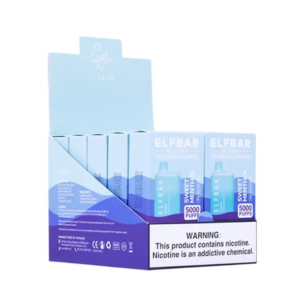BUY 1 GET 1 FREE Sweet Menthol Elf Bar 5000 | Vape Mumbai India EBCREATE
