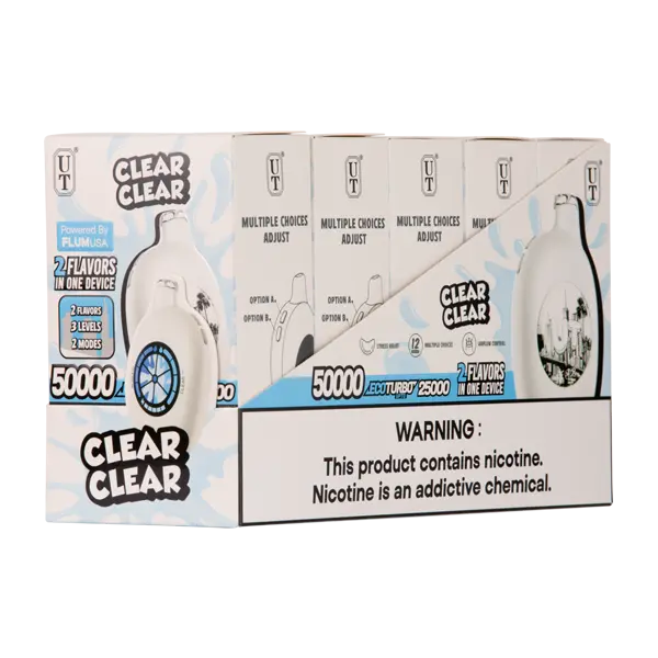 BUY 1 GET 1 FREE Clear/Clear UT 50K White | Vape Mumbai India UT Bar