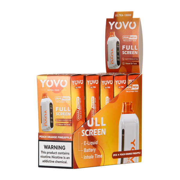 BUY 1 GET 1 FREE Peach Orange Pineapple YOVO Ultra 18000 | Vape Amazon India