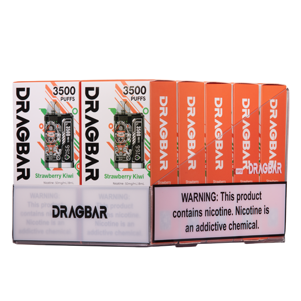 BUY 1 GET 1 FREE Strawberry Kiwi Dragbar B3500 | Vape Amazon India