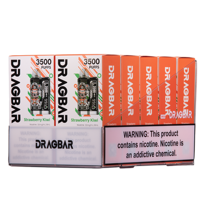 BUY 1 GET 1 FREE Strawberry Kiwi Dragbar B3500 | Vape Amazon India