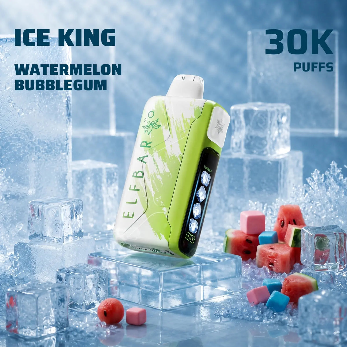 ELFBAR Ice King 30K disposable vape - Watermelon Bubblegum flavour