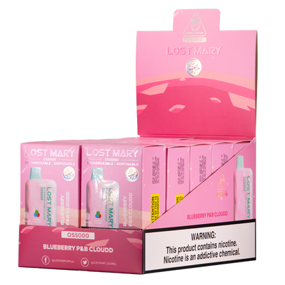 BUY 1 GET 1 FREE Blueberry P&B Cloudd Lost Mary OS5000 | Vape Amazon India