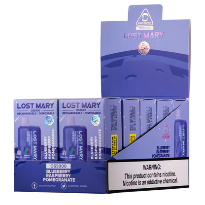 BUY 1 GET 1 FREE Blueberry Raspberry Pomegranate LOST MARY OS5000 | Vape Amazon India