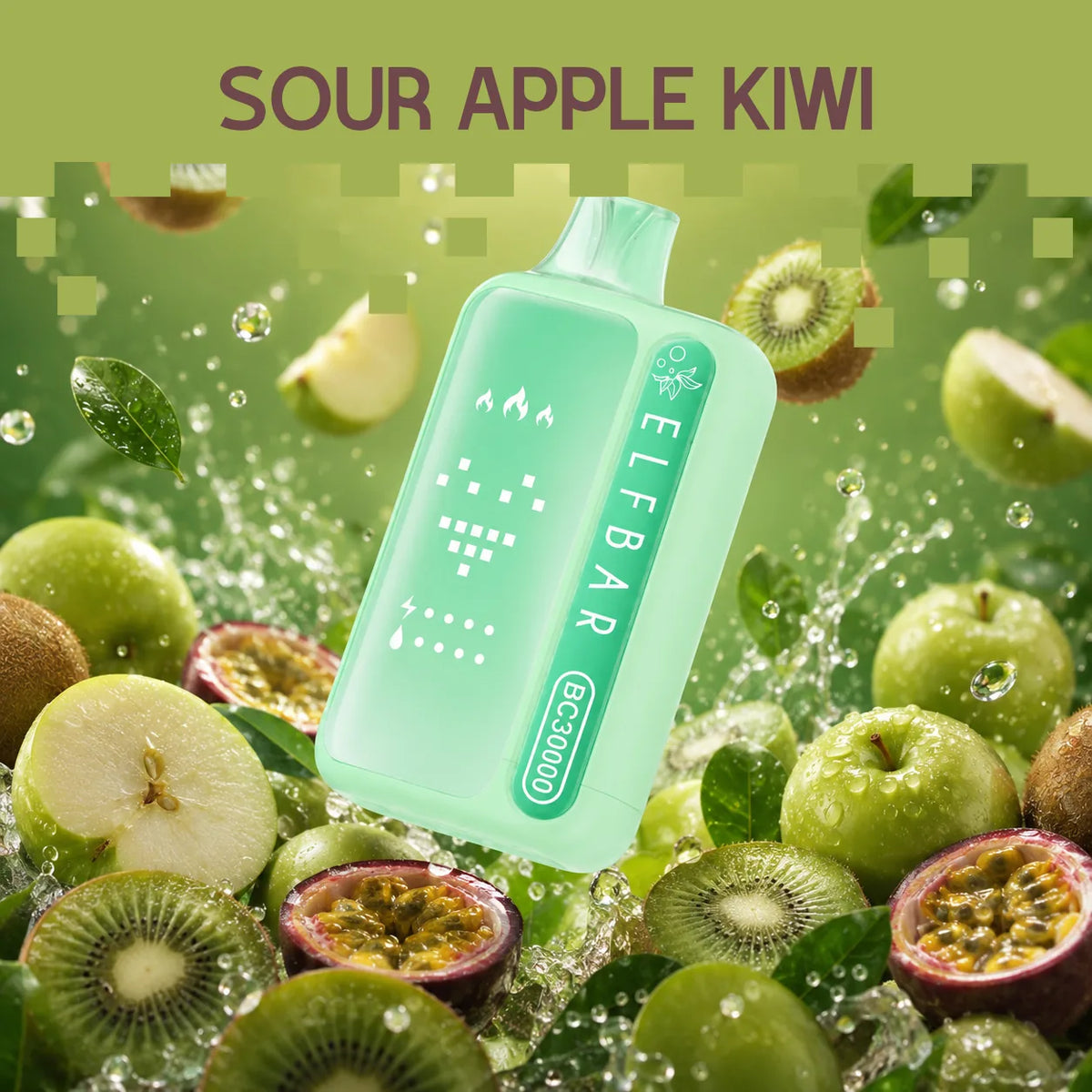ELF BAR BC 30000 disposable vape - Sour Apple Kiwi flavour
