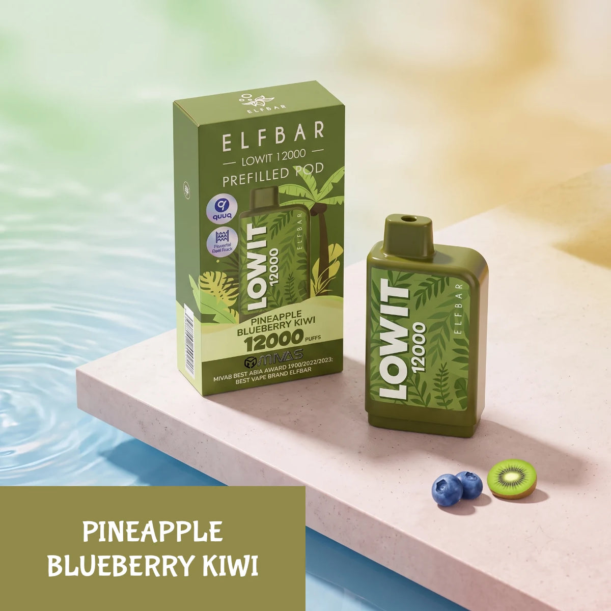 ELFBAR LOWIT 12000 disposable vape - Pineapple Blueberry Kiwi flavour