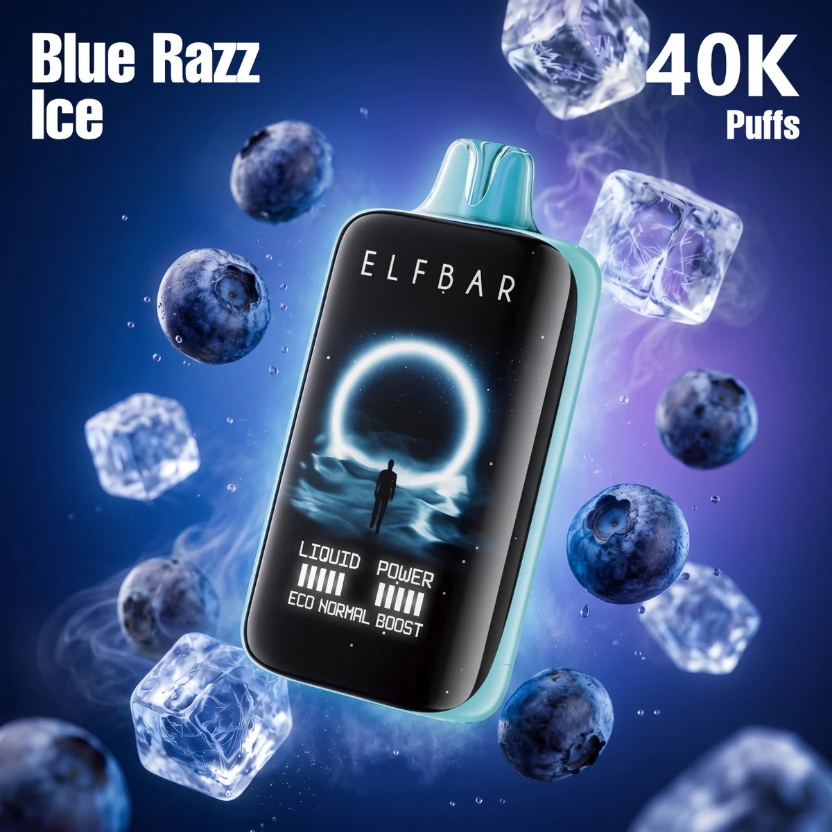 ELFBAR MoonNight 40k disposable vape - Blue Razz Ice flavour