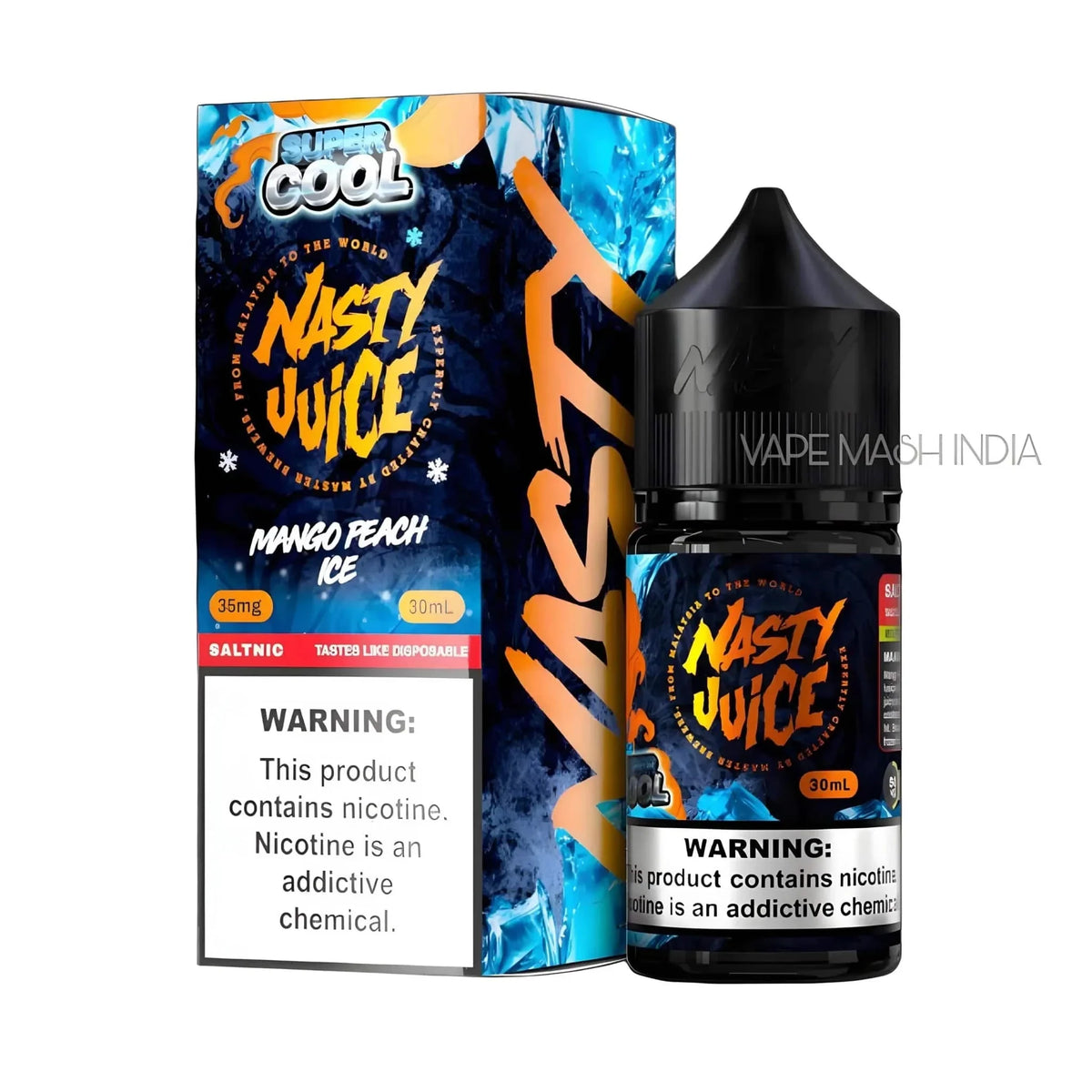 Mango Peach Ice - Nasty Super | 30ML Vape Juice | 35MG,50MG | Vape Mash India