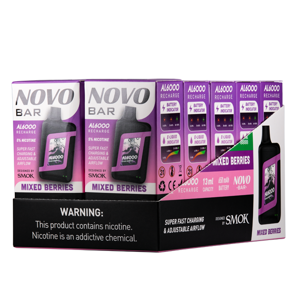 BUY 1 GET 1 FREE Mixed Berries Novo Bar AL6000 | Vape Amazon India