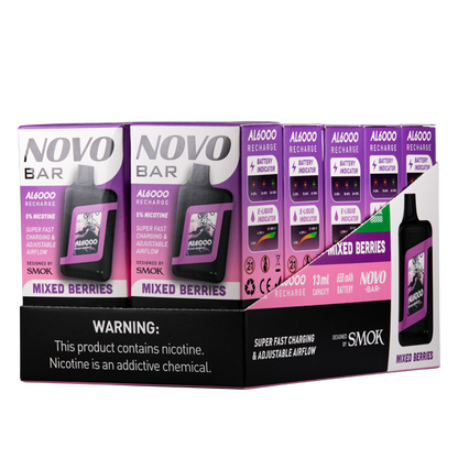 BUY 1 GET 1 FREE Mixed Berries Novo Bar AL6000 | Vape Amazon India