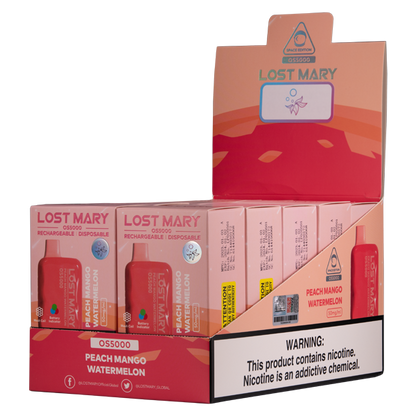 BUY 1 GET 1 FREE Peach Mango Watermelon Lost Mary OS5000 | Vape Amazon India