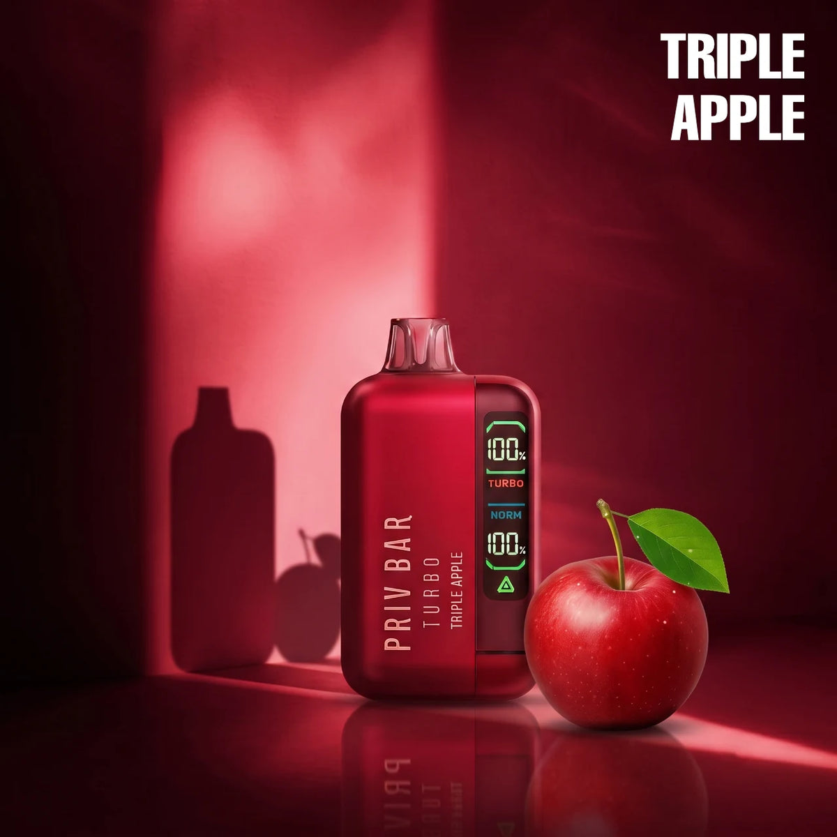 PRIV BAR TURBO – 15000 disposable vape - Triple Apple flavour