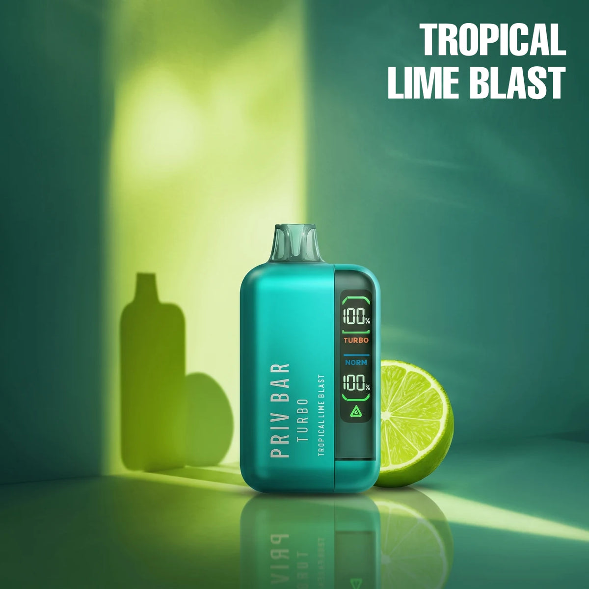 PRIV BAR TURBO – 15000 disposable vape - Tropical Lime flavour