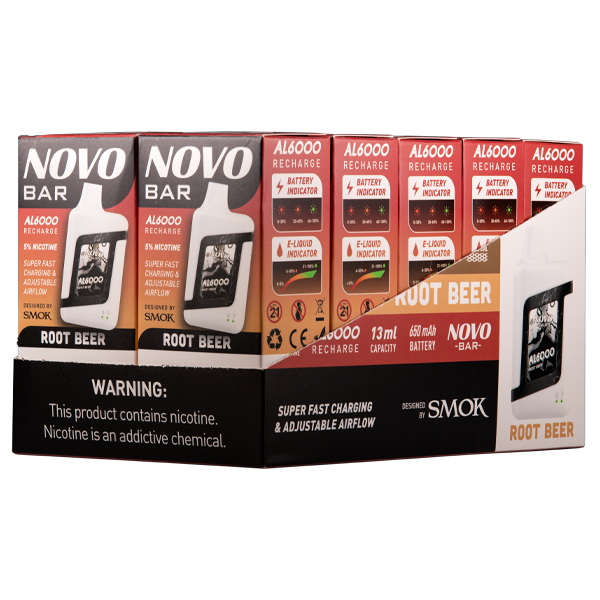 BUY 1 GET 1 FREE Root Beer Novo Bar AL6000 | Vape Amazon India