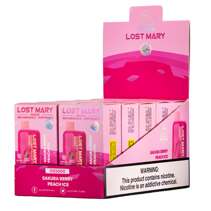 BUY 1 GET 1 FREE Sakura Berry Peach Ice Lost Mary OS5000 | Vape Amazon India