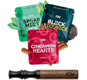 FM Solano Flavored Air Device | Naturally Switch from Bad Habits | Maple Barrel and Stainless Steel Mouthpiece with 3 Packs of Plant Based Retro Sweet