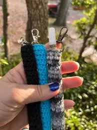 Crocheted Slim Pen Vape keychain