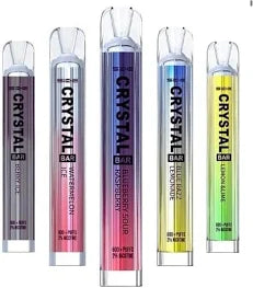 crystal bar 600+ preffilled rechargeable reusable (Strawberry kiwi)