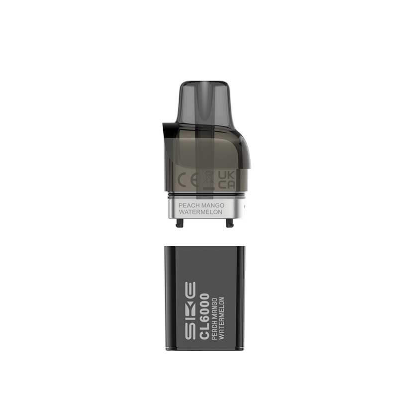 SKE Crystal CL6000 Peach Mango Watermelon Prefilled Vape Pod - 20mg