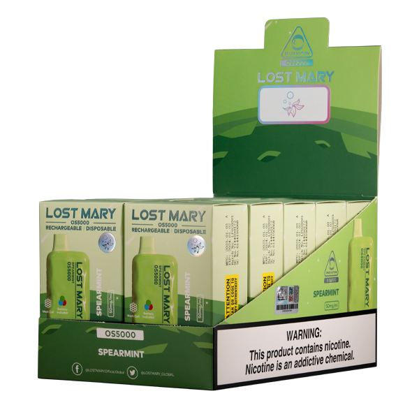 BUY 1 GET 1 FREE Spearmint Lost Mary OS5000 | Vape Amazon India